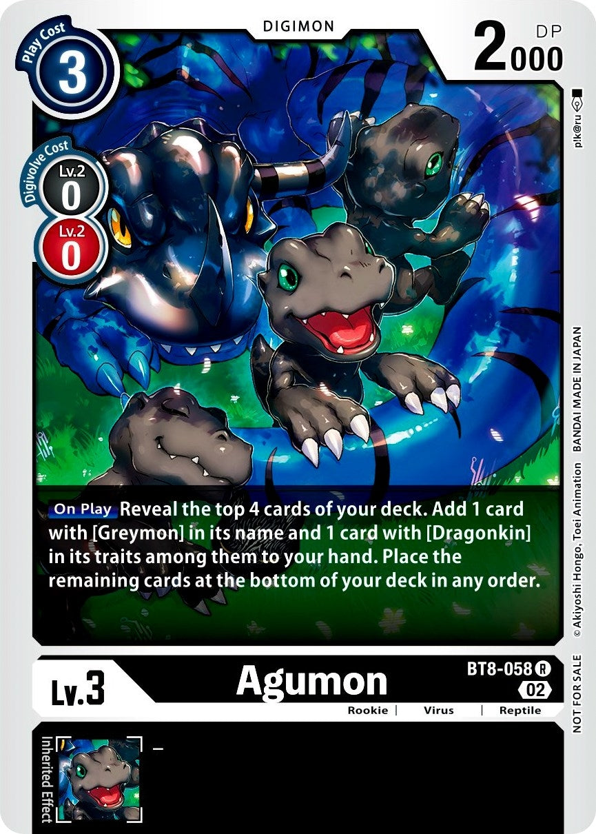 Image for Agumon (Xros Encounter Pre-Release) (BT8-058 R) (BT08) - Digimon Card Game
