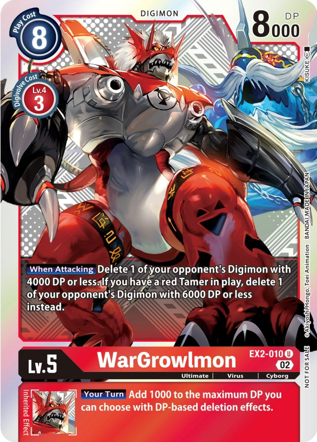 Image for WarGrowlmon (Xros Encounter Pre-Release) (EX2-010 U) (EX02) - Digimon Card Game