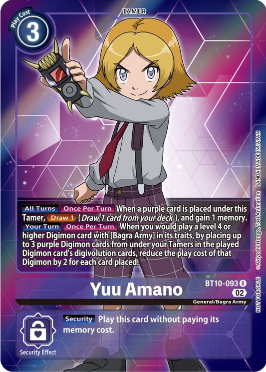 Image for Yuu Amano (Box Topper) (BT10-093 R) (BT10) - Digimon Card Game