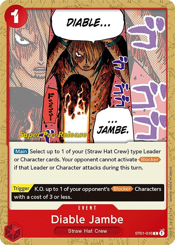 Image for Diable Jambe (ST01-016) (ST-01 PRE) - One Piece Card Game