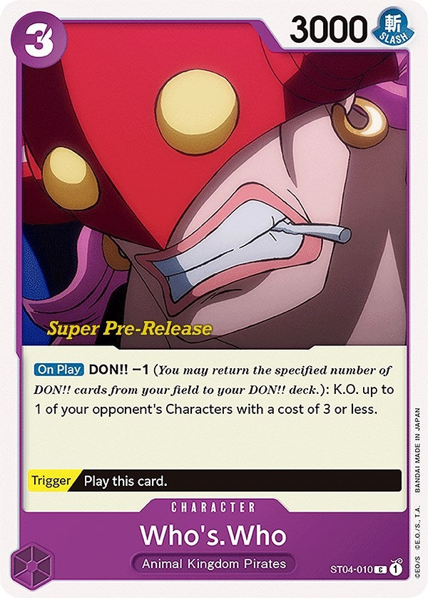 Image for Who's.Who (ST04-010) (ST-04 PRE) - One Piece Card Game