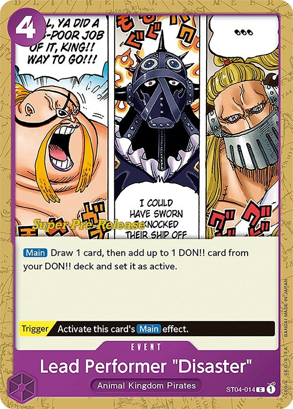 Image for Lead Performer "Disaster" (ST04-014) (ST-04 PRE) - One Piece Card Game