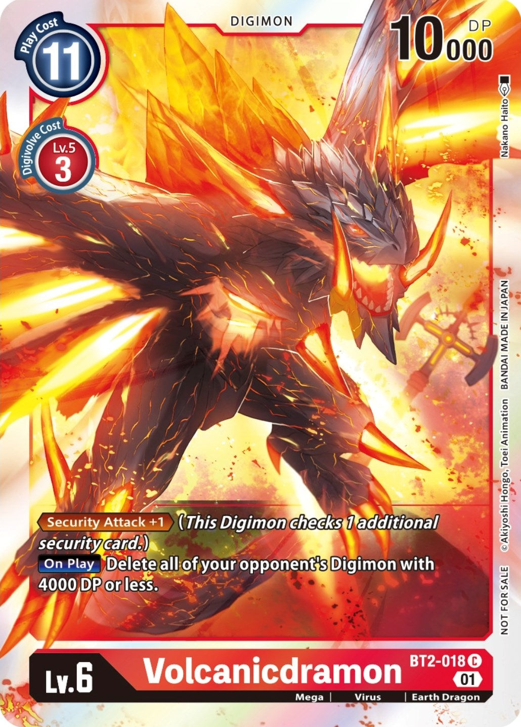 Image for Volcanicdramon (ST-11 Special Entry Pack) (BT2-018 C) (BT01-03A) - Digimon Card Game