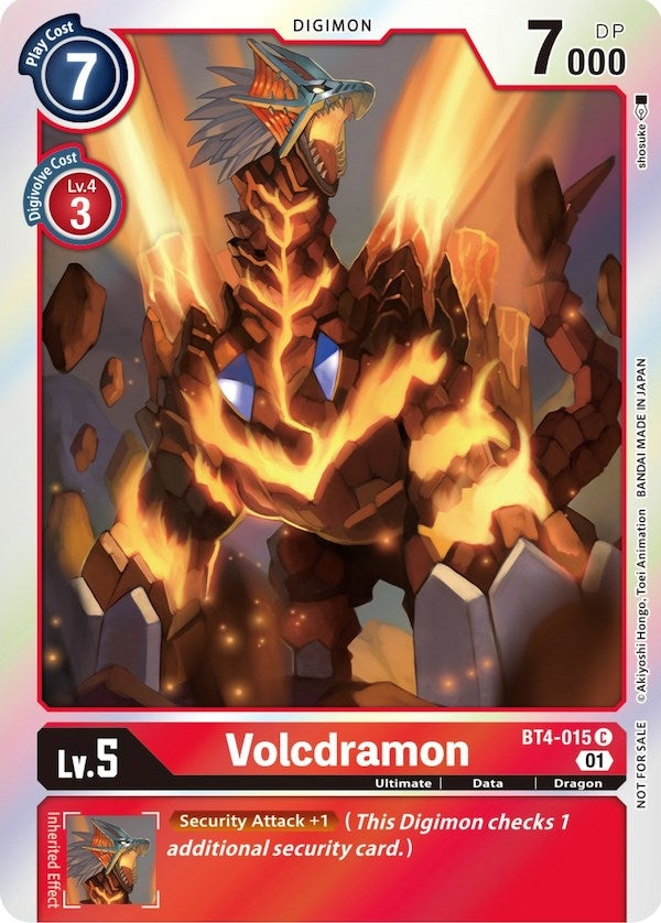Image for Volcdramon (ST-11 Special Entry Pack) (BT4-015 C) (BT04) - Digimon Card Game