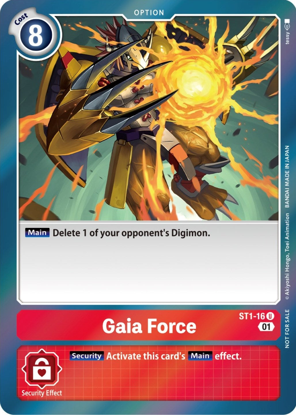 Image for Gaia Force (ST-11 Special Entry Pack) (ST1-16 U) (ST-1) - Digimon Card Game