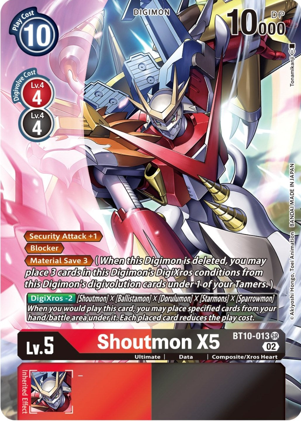 Image for Shoutmon X5 (Alternate Art) (BT10-013 SR) (BT10) - Digimon Card Game