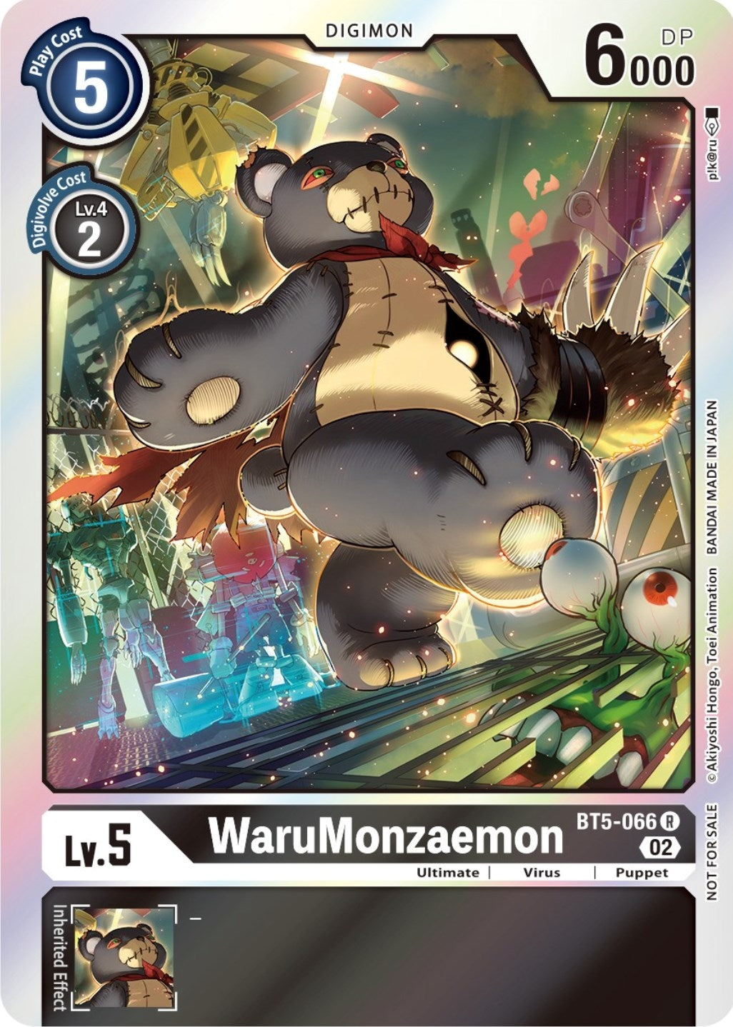 Image for WaruMonzaemon (Official Tournament Pack Vol. 7) (BT5-066 R) (BT05) - Digimon Card Game