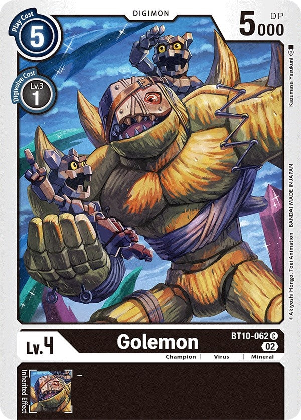 Image for Golemon (BT10-062 C) (BT10) - Digimon Card Game