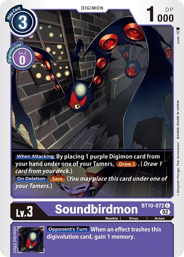 Image for Soundbirdmon (BT10-072 C) (BT10) - Digimon Card Game