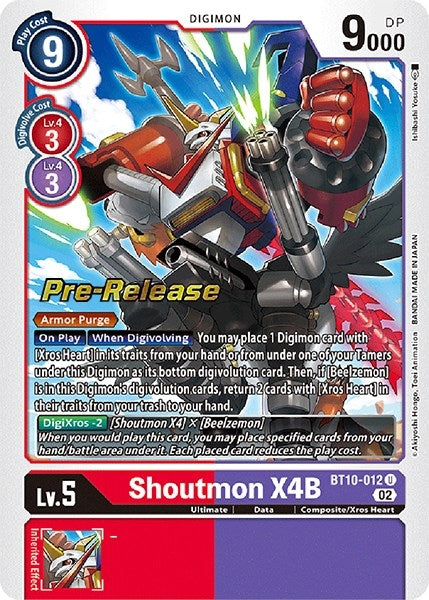 Image for Shoutmon X4B (BT10-012 U) (BT10_PR) - Digimon Card Game
