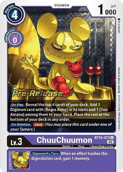 Image for ChuuChuumon (BT10-073 U) (BT10_PR) - Digimon Card Game