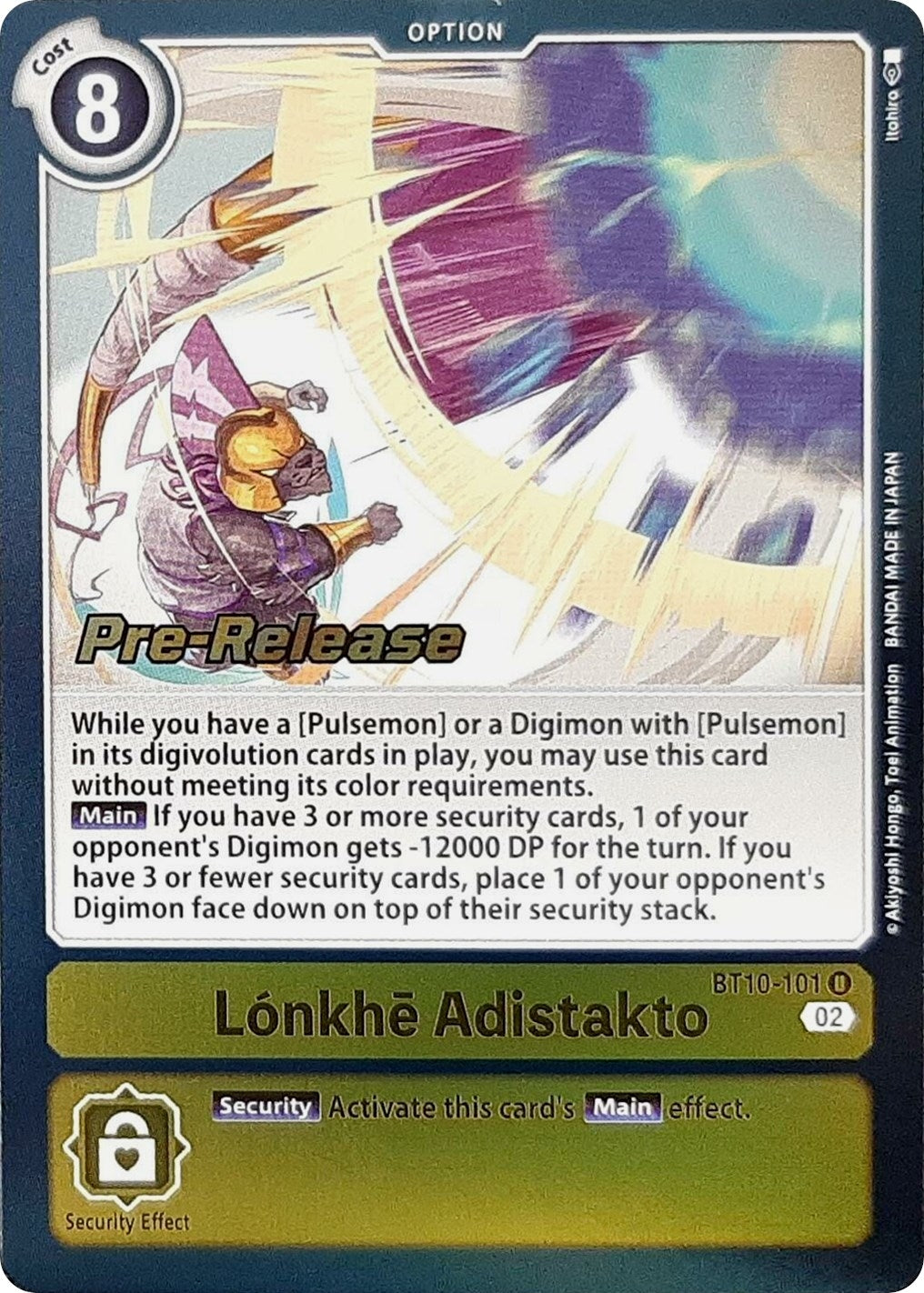 Image for Lonkhe Adistakto (BT10-101 U) (BT10_PR) - Digimon Card Game