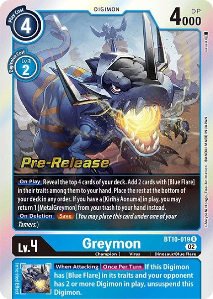 Image for Greymon (BT10-019 R) (BT10_PR) - Digimon Card Game