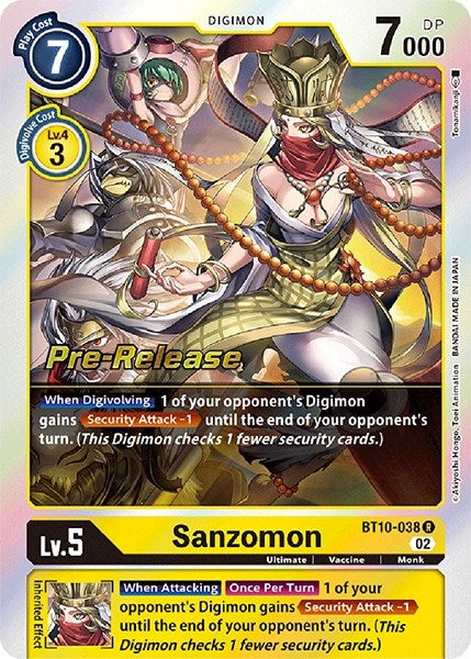 Image for Sanzomon (BT10-038 R) (BT10_PR) - Digimon Card Game