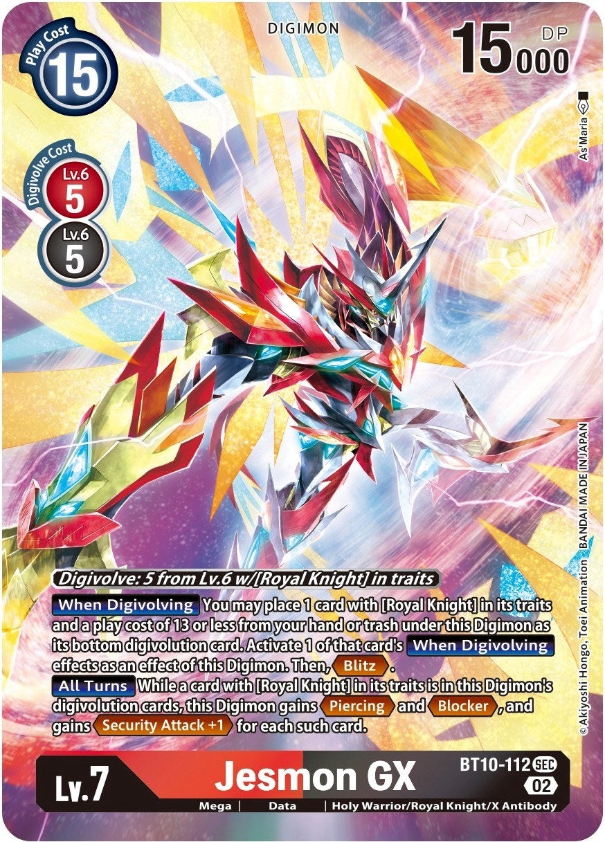 Image for Jesmon GX (Alternate Art) (BT10-112 SEC) (BT10) - Digimon Card Game