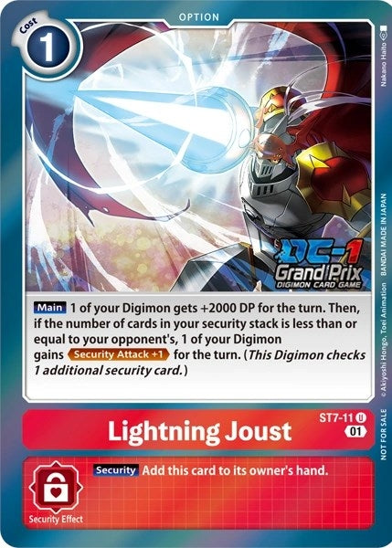 Image for Lightning Joust (DC-1 2022 Stamped) (ST7-11 U) (ST-7) - Digimon Card Game
