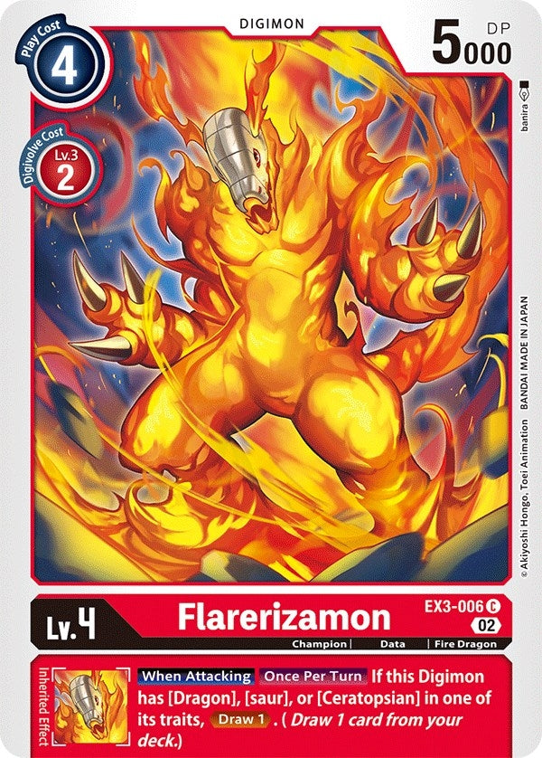 Image for Flarerizamon (EX3-006 C) (EX03) - Digimon Card Game