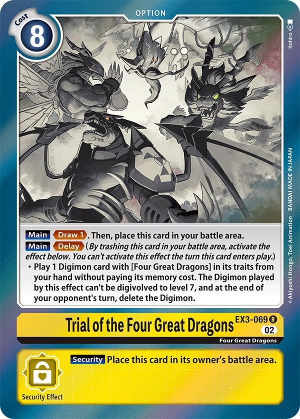 Image for Trial of the Four Great Dragons (EX3-069 R) (EX03) - Digimon Card Game