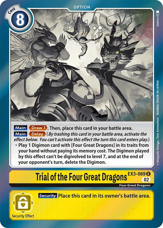 Image for Trial of the Four Great Dragons (EX3-069 R) (EX03) - Digimon Card Game