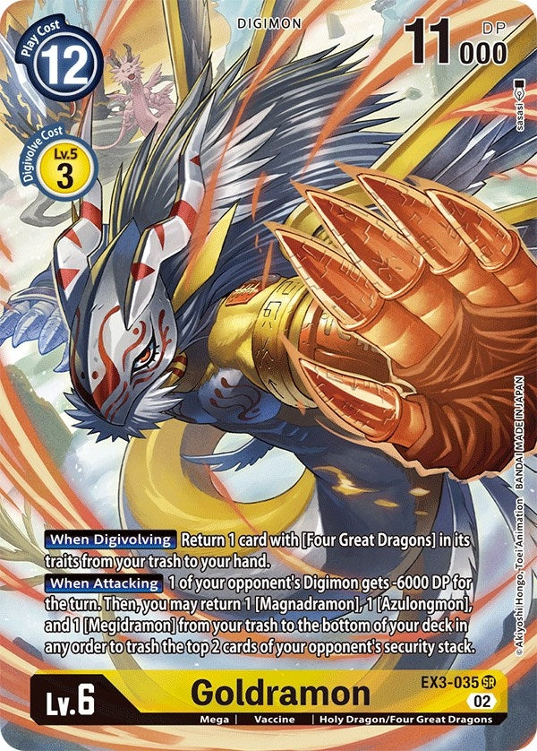 Image for Goldramon (Alternate Art) (EX3-035 SR) (EX03) - Digimon Card Game