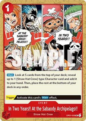 Image for In Two Years!! At the Sabaody Archipelago!! (OP01-030) (OP01) - One Piece Card Game