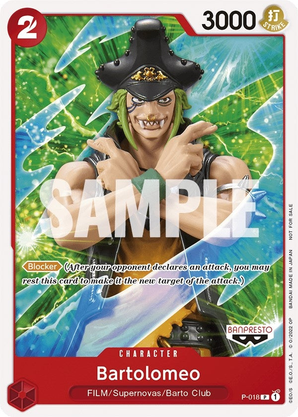Image for Bartolomeo (One Piece Film Red) (P-018) (OP-PR) - One Piece Card Game