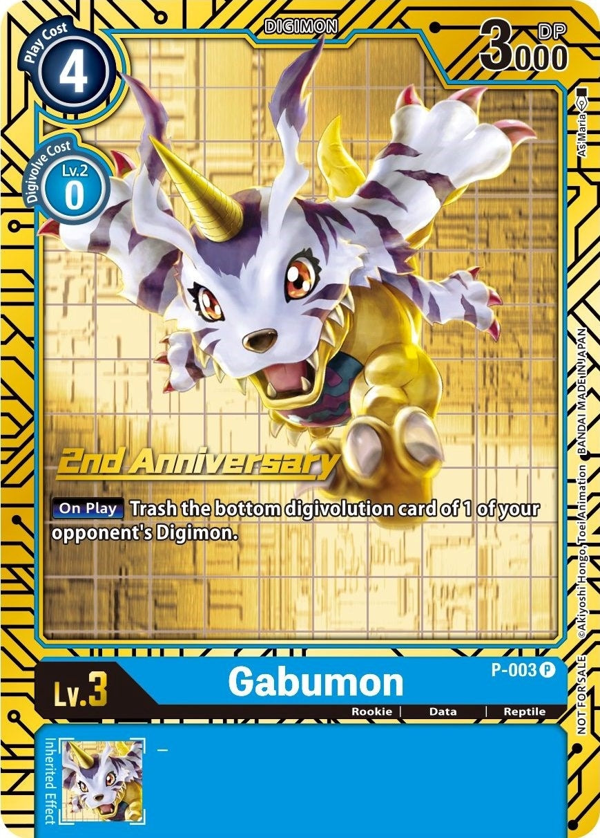 Image for Gabumon - P-003 (2nd Anniversary Card Set) (P-003 P) (D-PR) - Digimon Card Game