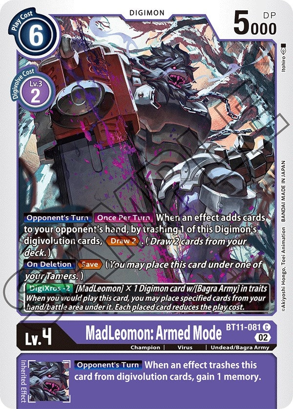 Image for MadLeomon: Armed Mode (BT11-081 C) (BT11) - Digimon Card Game