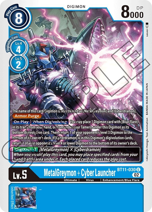 Image for MetalGreymon + Cyber Launcher (BT11-030 U) (BT11) - Digimon Card Game