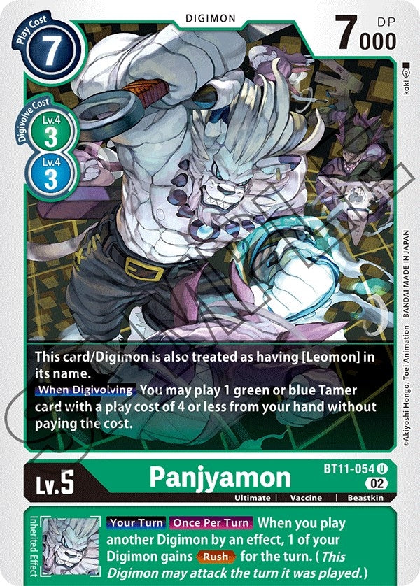 Image for Panjyamon (BT11-054 U) (BT11) - Digimon Card Game
