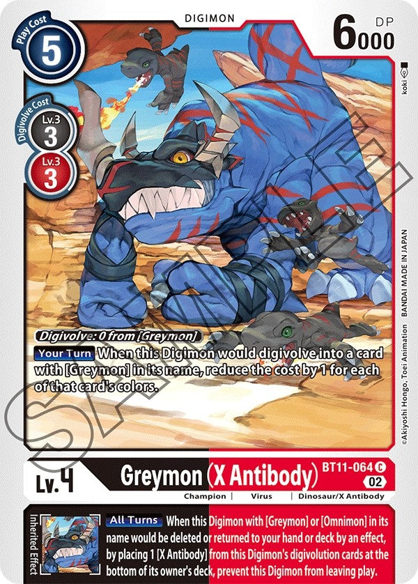 Image for Greymon (X Antibody) (BT11-064 C) (BT11) - Digimon Card Game