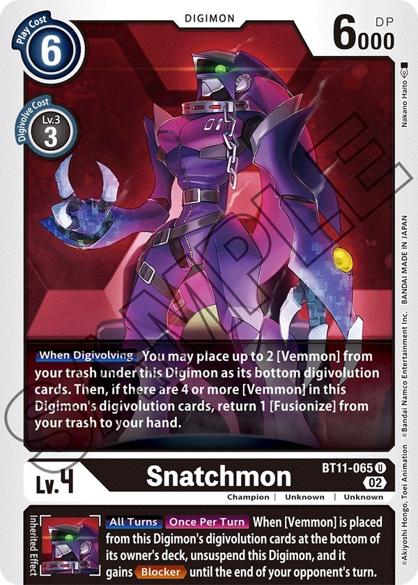 Image for Snatchmon (BT11-065 U) (BT11) - Digimon Card Game
