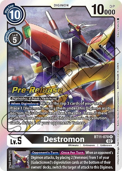 Image for Destromon (BT11-070 R) (BT11_PR) - Digimon Card Game
