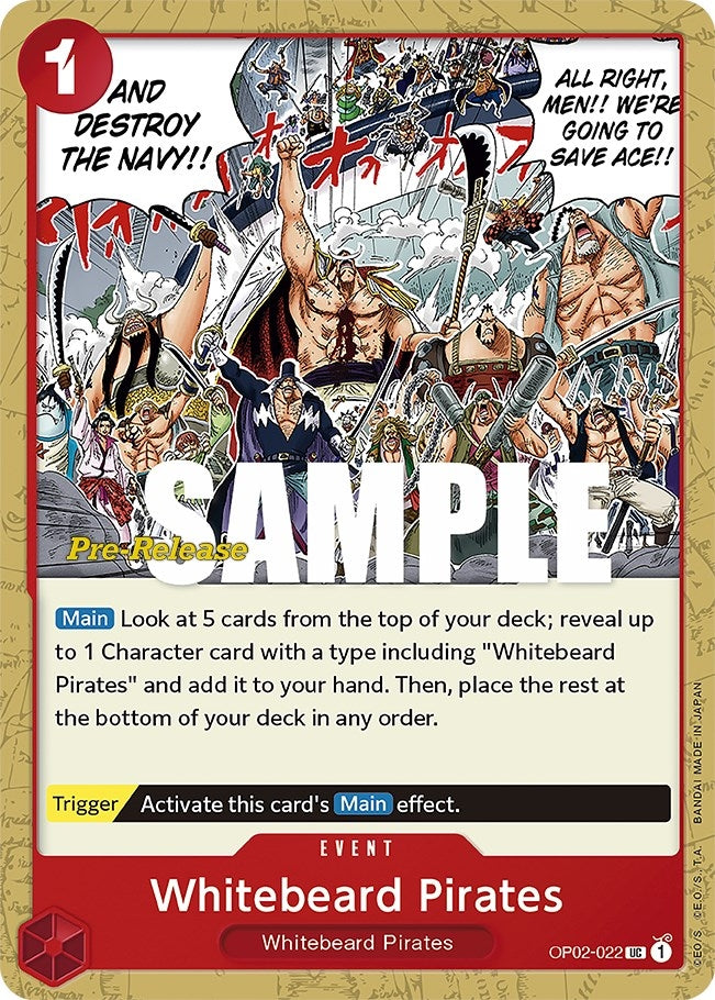 Image for Whitebeard Pirates (OP02-022) (OP02 PRE) - One Piece Card Game