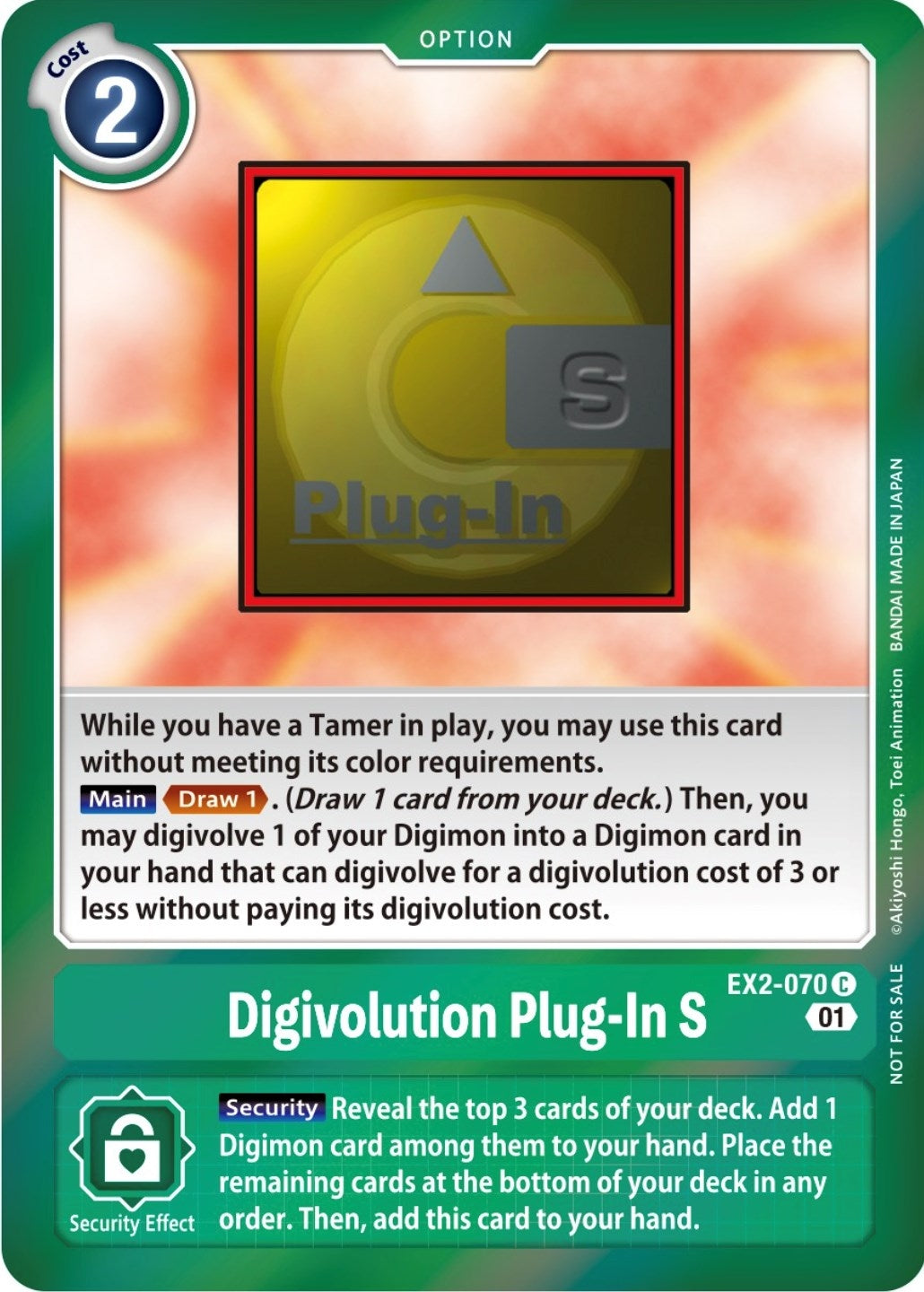 Image for Digivolution Plug-In S (Event Pack 4) (EX2-070 C) (EX02) - Digimon Card Game
