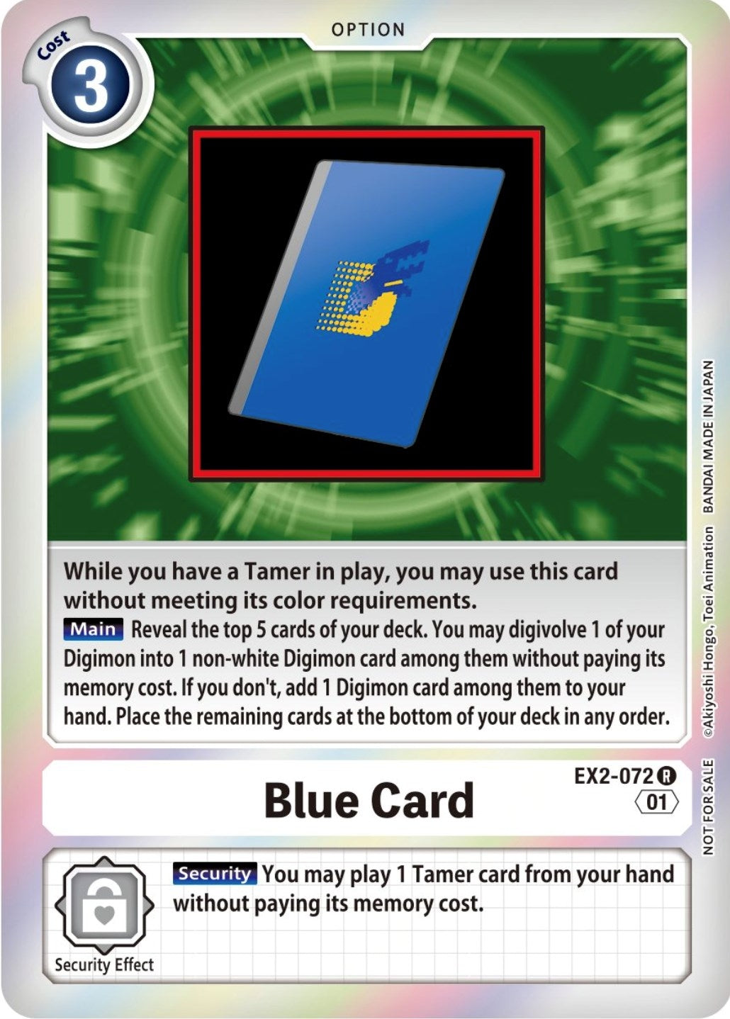 Image for Blue Card (Event Pack 4) (EX2-072 R) (EX02) - Digimon Card Game