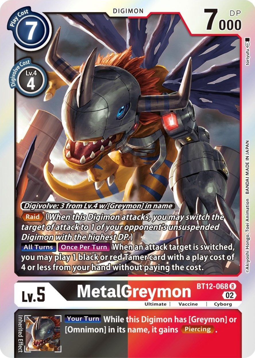 Image for MetalGreymon (BT12-068 R) (BT12) - Digimon Card Game