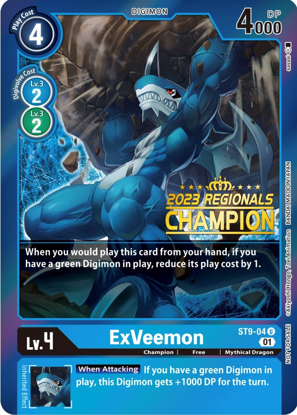 Image for ExVeemon (2023 Regionals Champion) (ST9-04 U) (ST-9) - Digimon Card Game