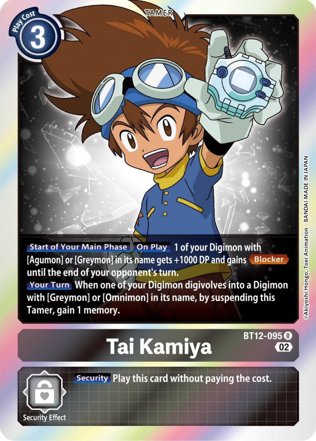 Image for Tai Kamiya (BT12-095 R) (BT12) - Digimon Card Game