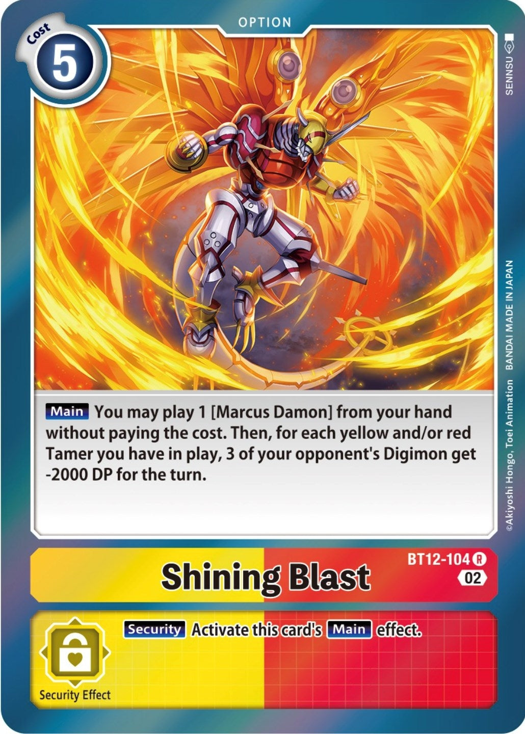 Image for Shining Blast (BT12-104 R) (BT12) - Digimon Card Game