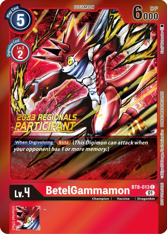 Image for BetelGammamon (2023 Regionals Participant) (BT8-013 C) (BT08) - Digimon Card Game
