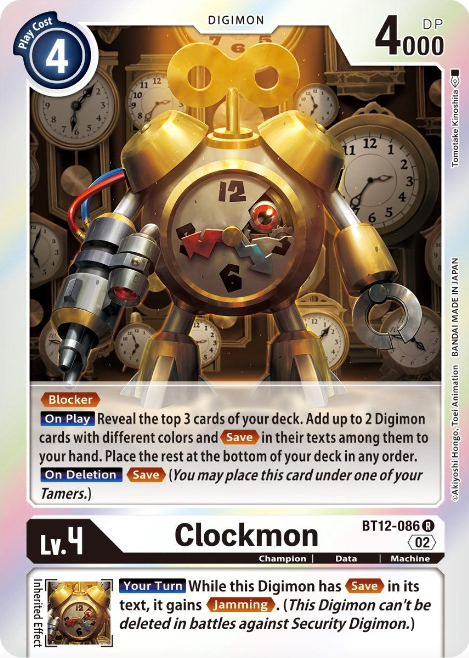 Image for Clockmon (BT12-086 R) (BT12) - Digimon Card Game
