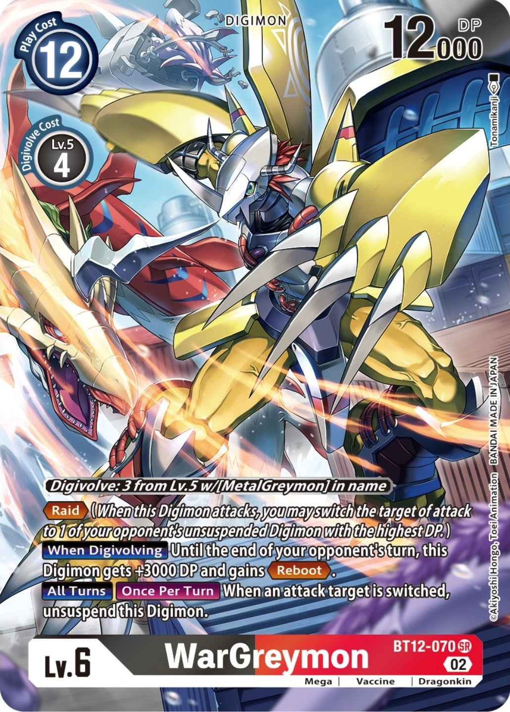 Image for WarGreymon (Alternate Art) (BT12-070 SR) (BT12) - Digimon Card Game