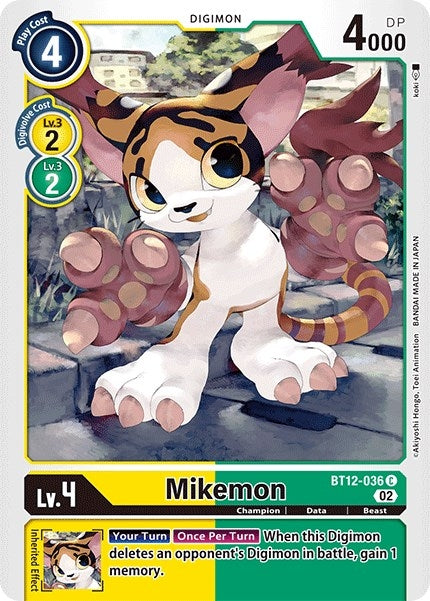 Image for Mikemon (BT12-036 C) (BT12) - Digimon Card Game