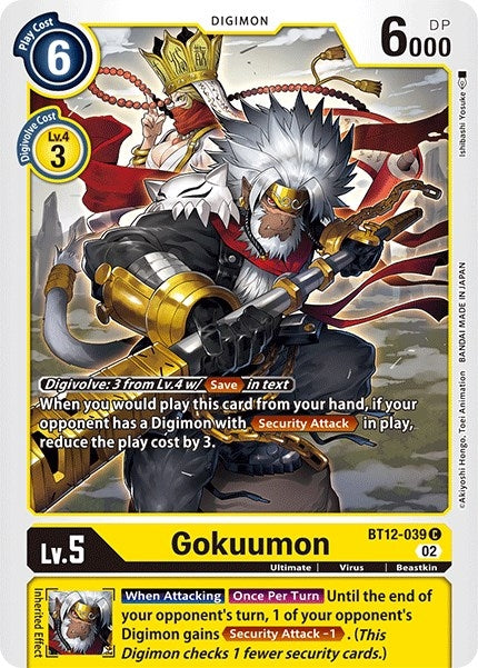 Image for Gokuumon (BT12-039 C) (BT12) - Digimon Card Game