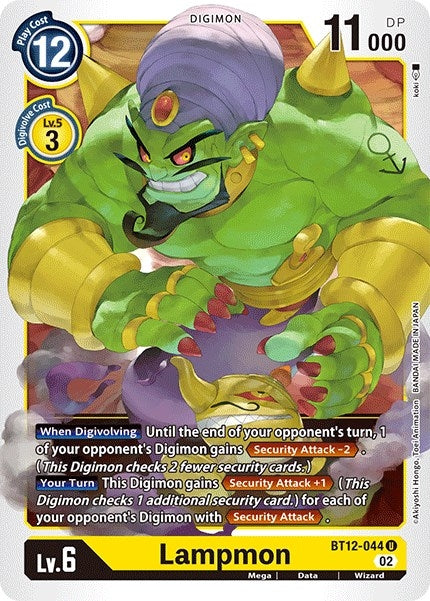 Image for Lampmon (BT12-044 U) (BT12) - Digimon Card Game