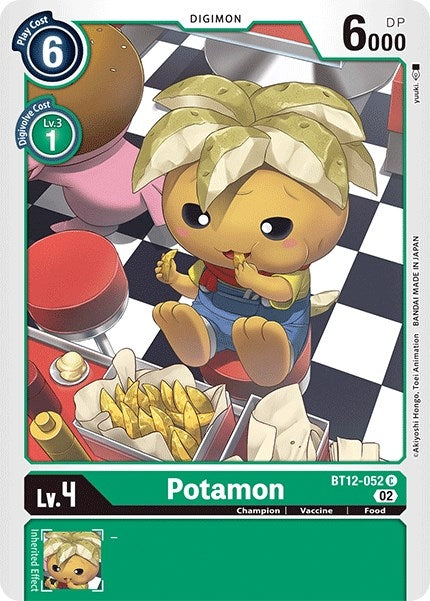 Image for Potamon (BT12-052 C) (BT12) - Digimon Card Game