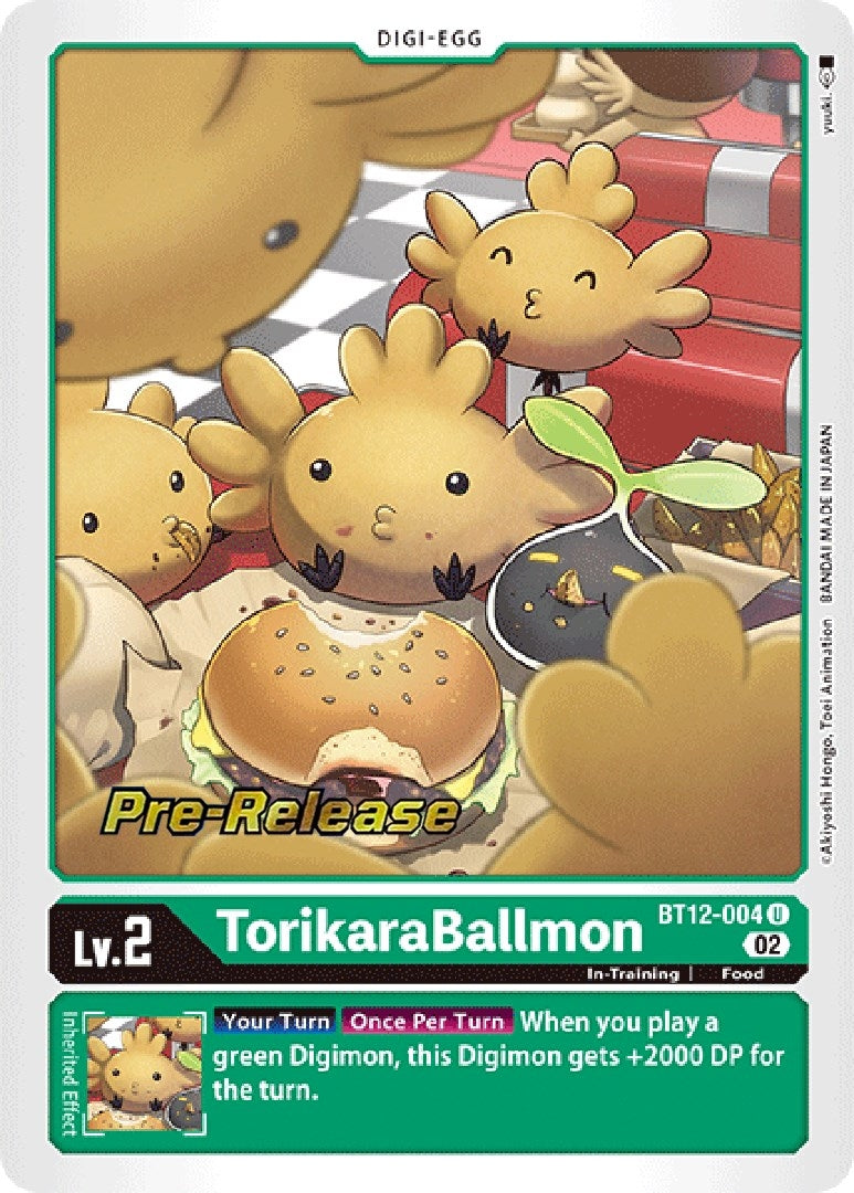 Image for TorikaraBallmon (BT12-004 U) (BT12_PR) - Digimon Card Game