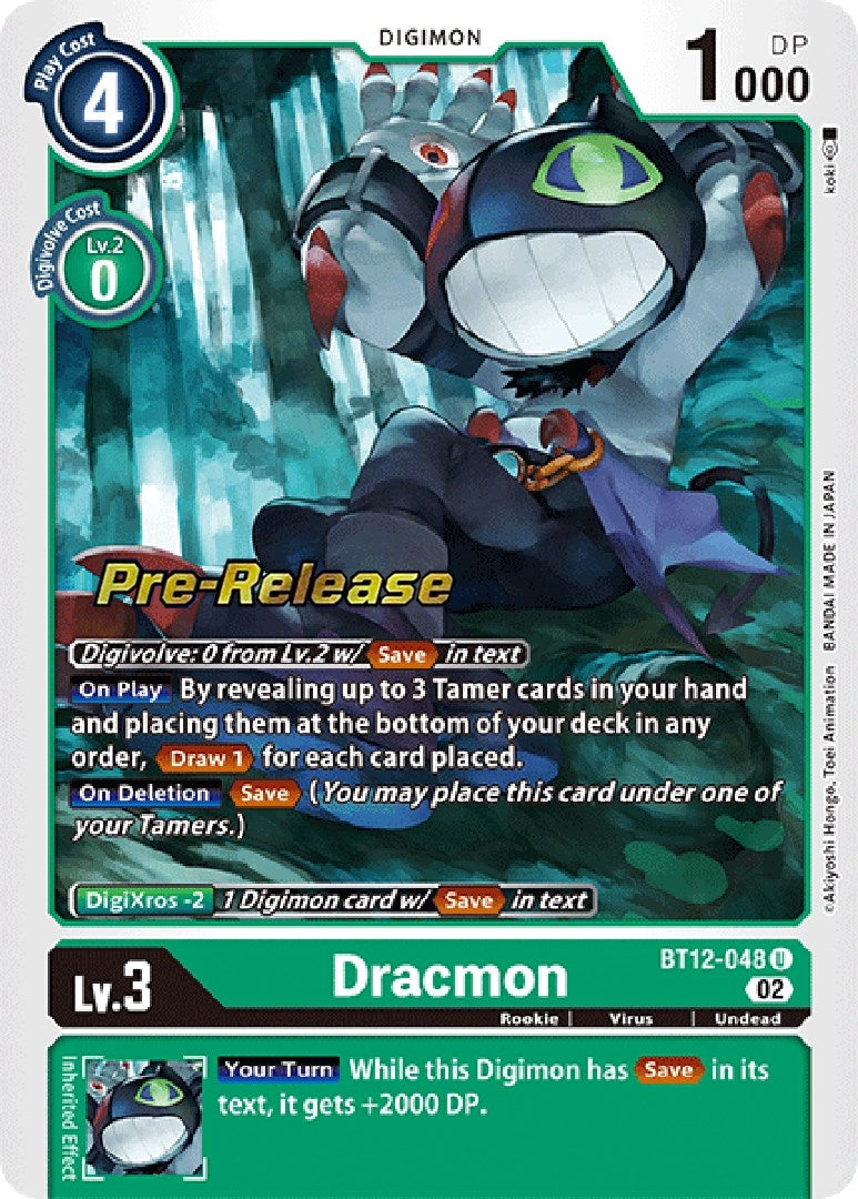 Image for Dracmon (BT12-048 U) (BT12_PR) - Digimon Card Game