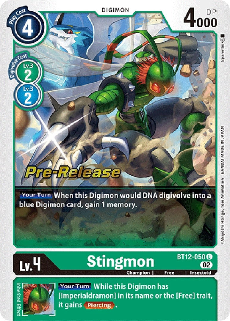 Image for Stingmon (BT12-050 U) (BT12_PR) - Digimon Card Game